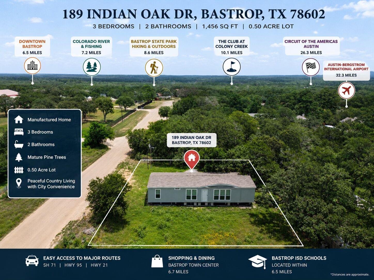 189 Indian Oak Dr #A, Bastrop, TX 78602